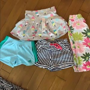 5T bundle skort, 2 shorts and capris gently loved